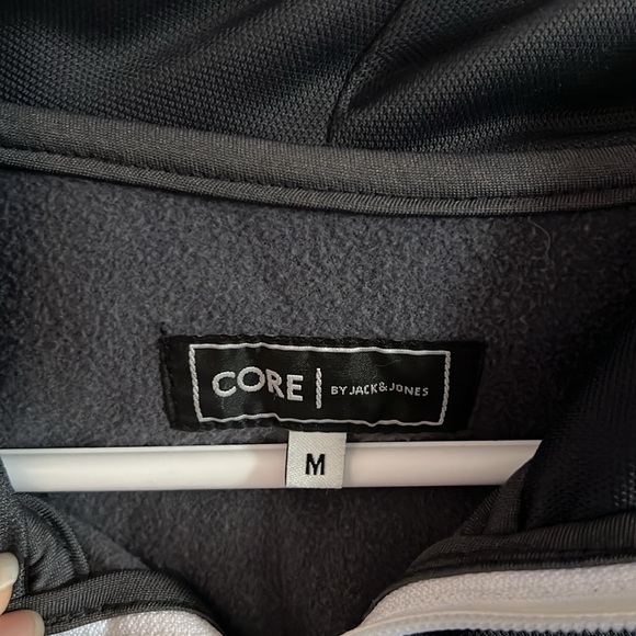 Grey tracksuit zip up top from Core by Jack & Jones. - Picture 2 of 6